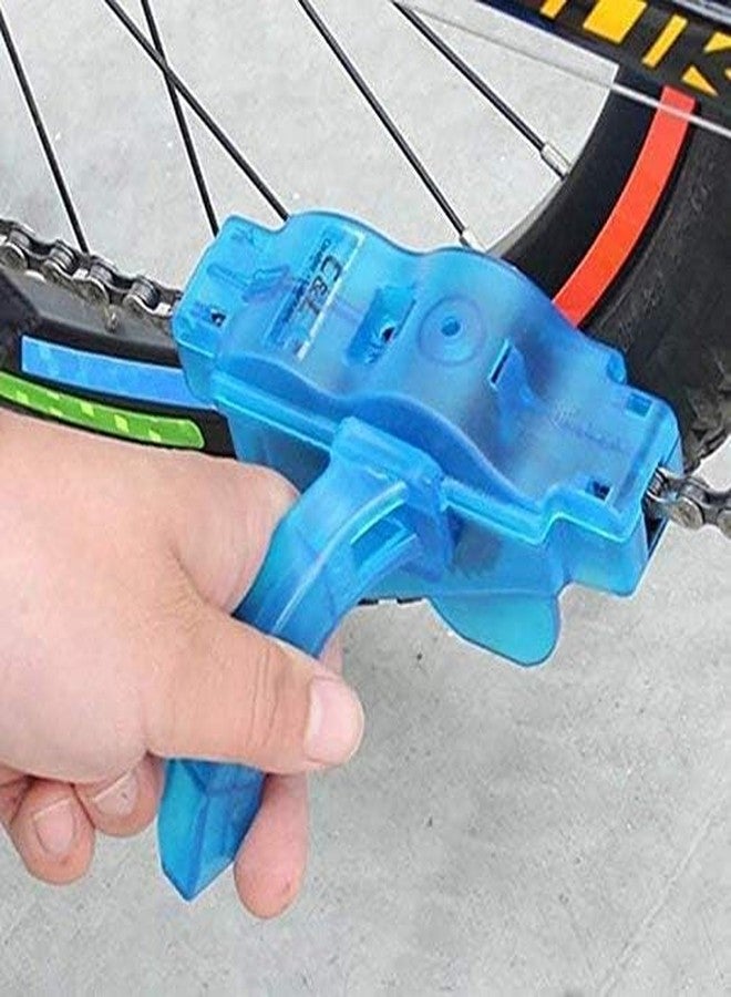 FCCRACING Chain Cleaner Wash Tool - Plastic Bicycle Chain Cleaning Kit for Multi & Single-Speed Bikes, Freewheel & Chainring Maintenance, Blue - Image 1