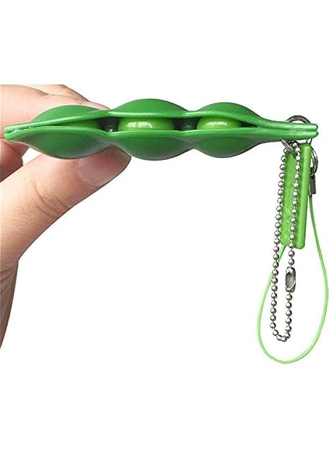 Arabest 12PCS Squeeze Bean Keychain Fidget Toys for Skin Picking, Pea Pod Sensory Fidget Toys,Stress Relief,Party Favor Toys  - Image 5