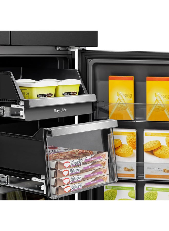 Hisense Smart Refrigerator, Touch Screen, Water Dispenser + Ice Maker RQ759N4IBU1 Black - Image 5