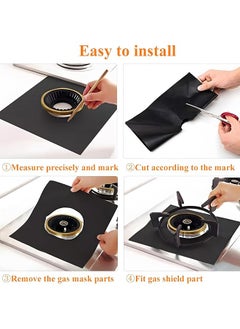 Gas Stove Burner Covers 8 Pcs 0.2Mm Gas Stove Protectors Reusable Non Stick Heat Resistant Stove Burner Liners Fast Clean Dishwasher Safe Gas Range Protectors Covers For Kitchen - pzsku/Z1123CF3DD4FD05F80ED9Z/45/_/1741178869/d62f8078-fb60-4a4a-9ff3-e96f110d1230