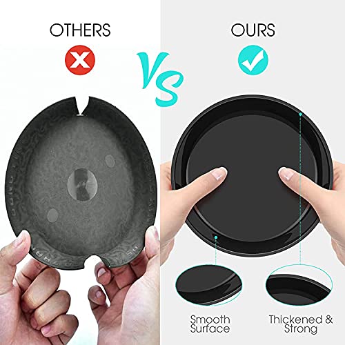 DUNPUTE 6 Pack Plant Saucer 12 14 16 18 20 22 Inch Plastic Plant Tray, Sturdy and Durable Flower Pot Container Accessories Plant Pot Saucers for Indoor and Outdoor (22 Inch, Black) - Image 3
