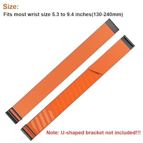 Sankel Nylon Band Compatible for WHOOP 5.0, One, Peak, and Life, Ultra-Soft,Adjustable Sport Comfort Stretchy Elastic Braided Replacement Wristbands Straps for Whoop 5.0 | NOT for Gen 4 (Orange) - Image 3