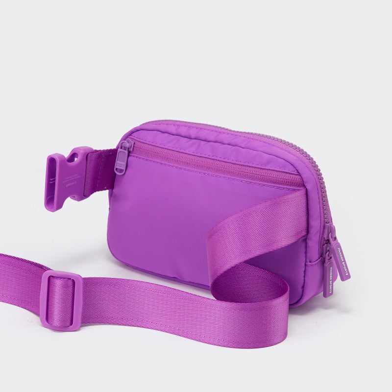 Pander Two Way Zipper Fanny Pack Nylon Everywhere Belt Bag for Women, Water Repellent Waist Packs, Crossbody Bags with Adjustable Strap (Violet). - Image 4