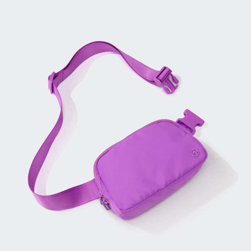 Pander Two Way Zipper Fanny Pack Nylon Everywhere Belt Bag for Women, Water Repellent Waist Packs, Crossbody Bags with Adjustable Strap (Violet). - Image 2