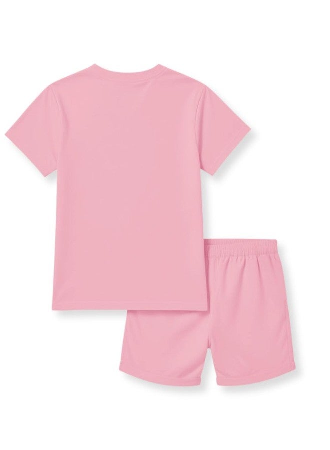 minicult kids Cotton Shorts with matching Tshirt Coord clothing set with cute Prints (Pink)(18-24 MTS) - Image 5