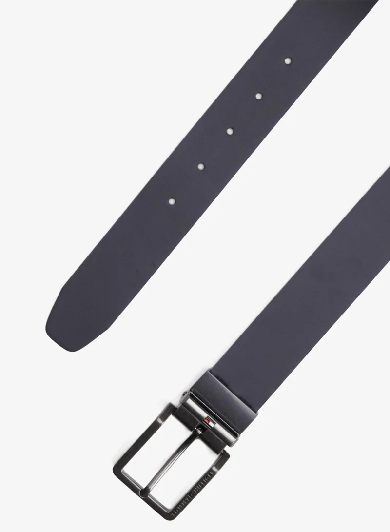 Tommy Hilfiger  Reversible Textured Leather Square Buckle Belt for Men | Best Price UAE