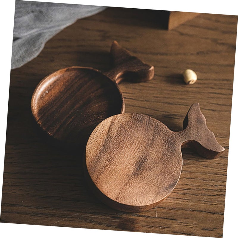 Wooden Fish Shaped Sauce Dish Creative Serving Plate for Snacks and Kimchi - Image 3