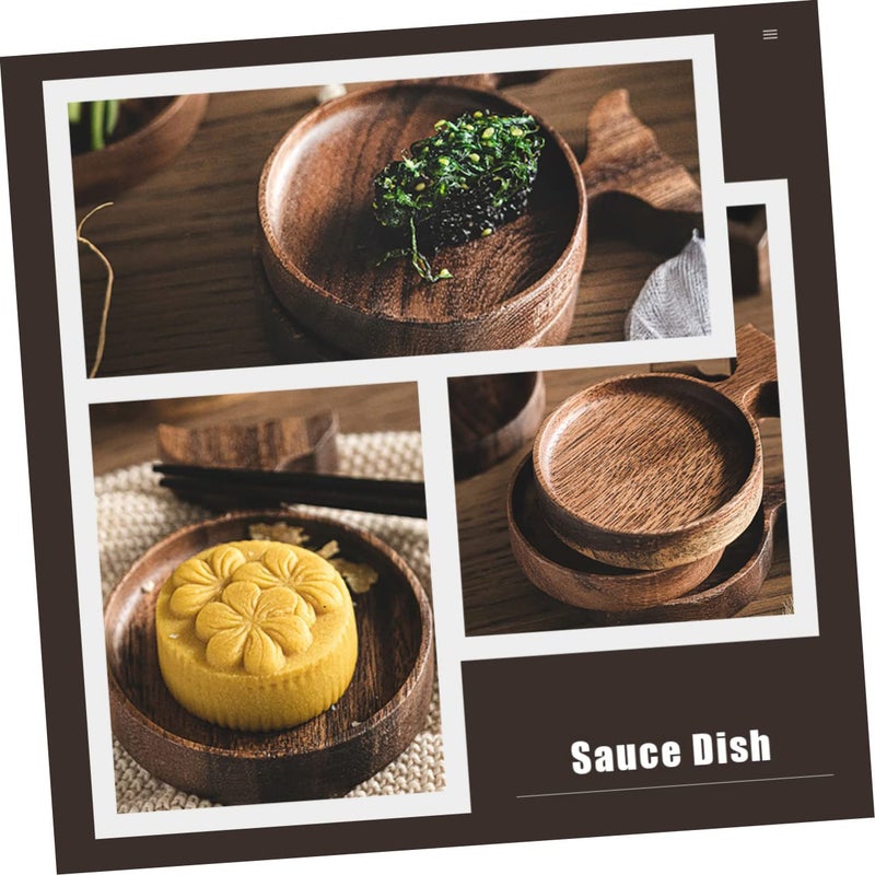 Wooden Fish Shaped Sauce Dish Creative Serving Plate for Snacks and Kimchi - Image 5