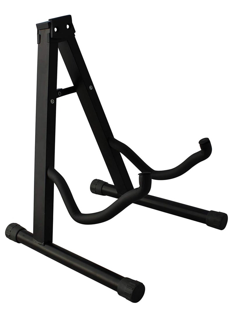 Generic Guitar Stand Folding Universal A frame Stand for All Guitars Acoustic Classic Electric Bass Travel Guitar Stand - Black - Image 1