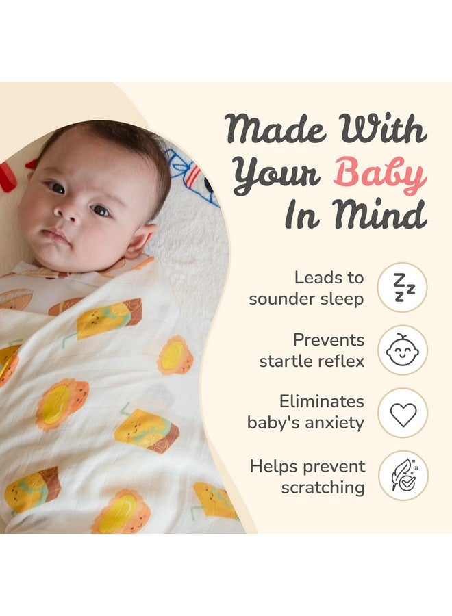 The Wee Bean بطانيات سواتل من القطن العضوي وخيزران رايون من وي بين، مجموعة من X (شاي الليمون + تارت البيض) - Image 4
