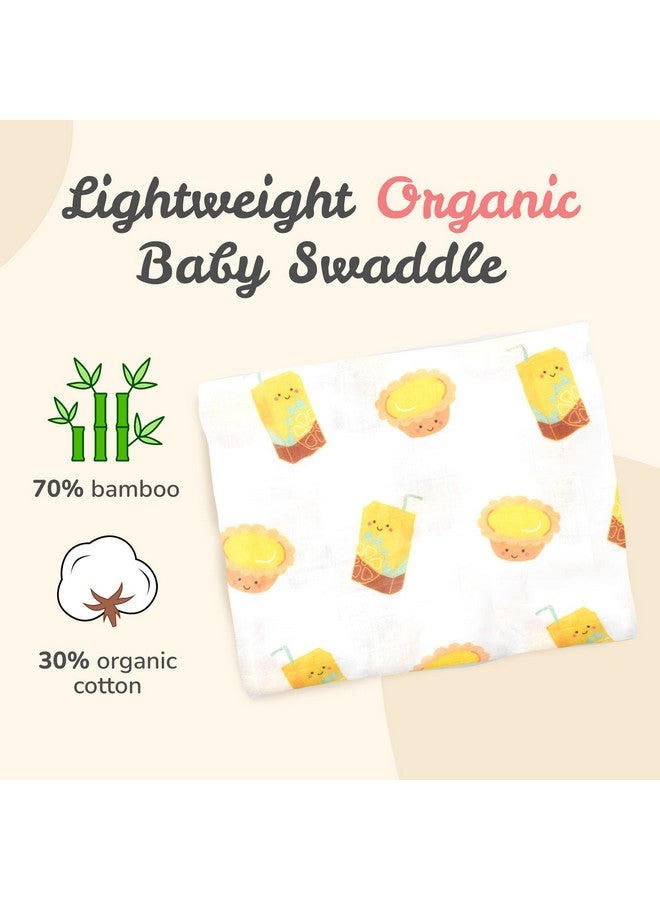 The Wee Bean بطانيات سواتل من القطن العضوي وخيزران رايون من وي بين، مجموعة من X (شاي الليمون + تارت البيض) - Image 3