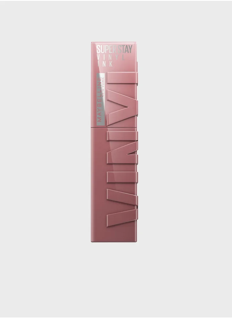 MAYBELLINE NEW YORK Maybelline New York Super Stay Vinyl Ink Nudes Longwear Transfer Proof Gloss Lipstick, Awestruck