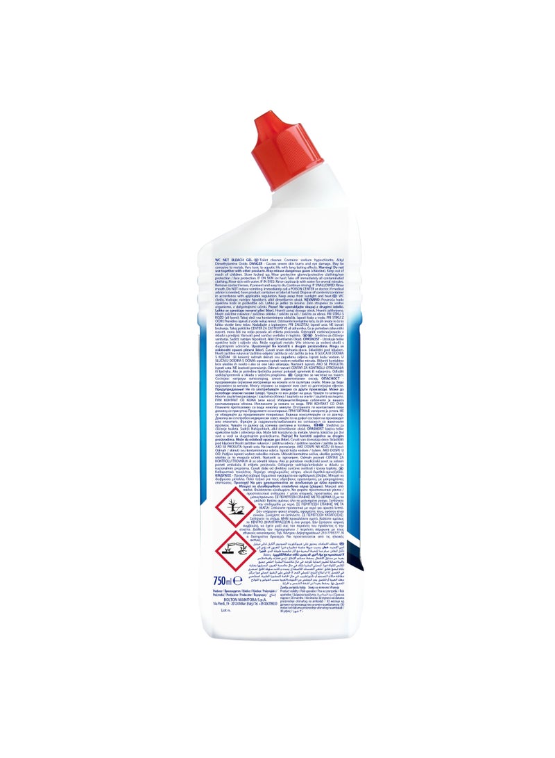 Wc Net Bleach Gel Extra White Ocean Fresh 750ml - Image 2
