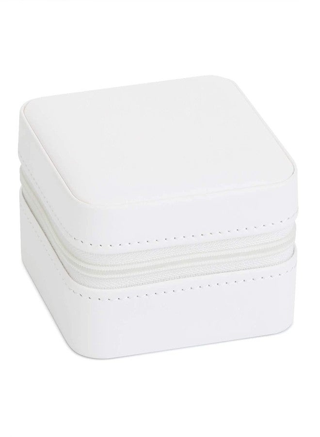 أتش أس آر صندوق تنظيم مجوهرات السفر من HSR - علبة تخزين مجوهرات صغيرة محمولة، أفضل هدية للفتيات والسيدات (أبيض) - Image 3
