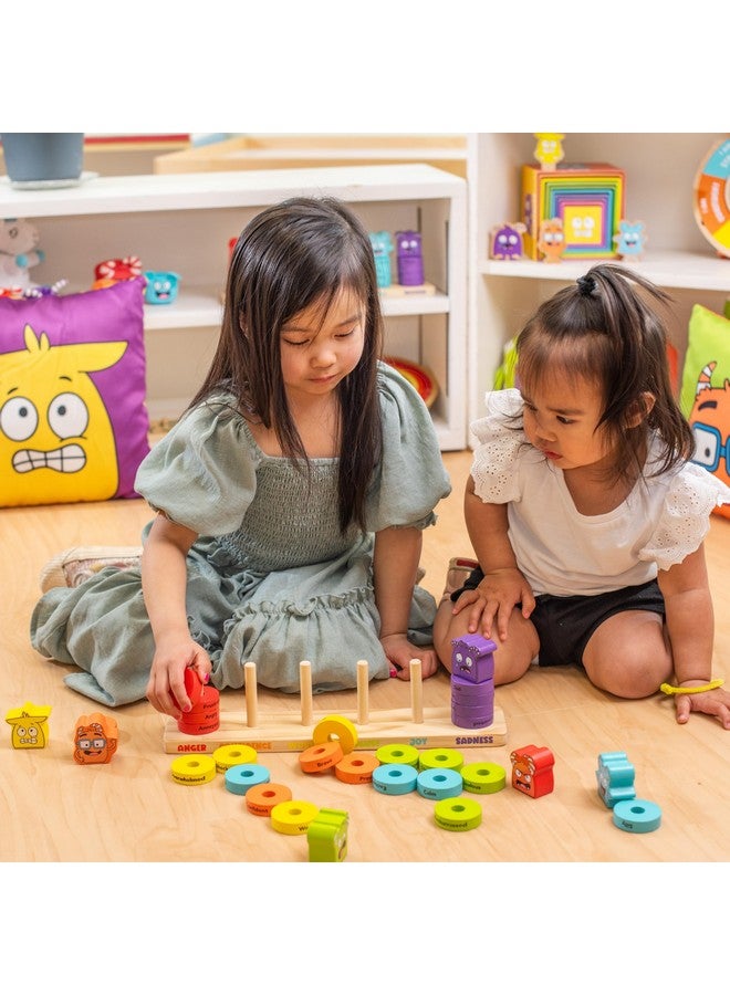 Open The Joy Emotions Stacking Rings - 30pc Rainbow Stacking Toy for Toddlers, Baby Sensory Learning Toy, Fine Motor Skill Development - Montessori Toys for 1 Year Old, Ages 12 Months and Up - Image 5
