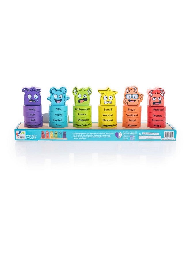 Open The Joy Emotions Stacking Rings - 30pc Rainbow Stacking Toy for Toddlers, Baby Sensory Learning Toy, Fine Motor Skill Development - Montessori Toys for 1 Year Old, Ages 12 Months and Up - Image 1