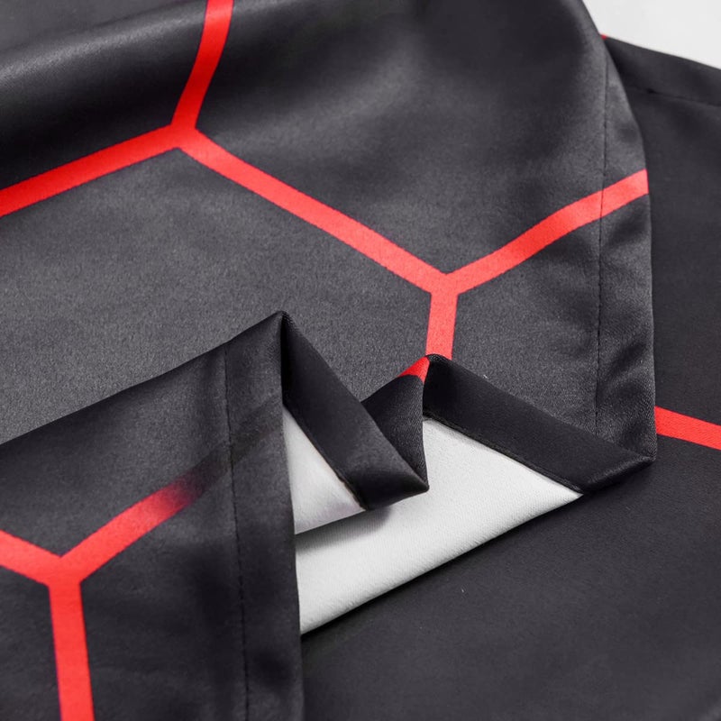 NTBED GAME CONSOLE CONSOOUT STARTAINS STATINS FOR KIDRS BEAR ROOM ROOM 2 لوحين غامقون معالجة النوافذ 42WX63L RED - Image 2