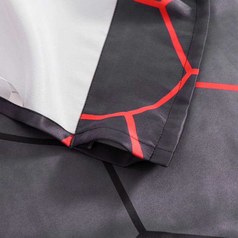 NTBED GAME CONSOLE CONSOOUT STARTAINS STATINS FOR KIDRS BEAR ROOM ROOM 2 لوحين غامقون معالجة النوافذ 42WX63L RED - Image 4