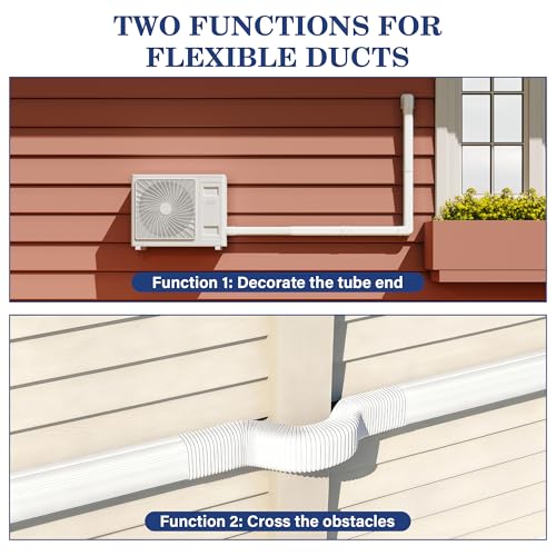 LyPrem 10Ft Mini Split Line Set Cover 3" PVC Line Cover Kit for Mini Split and Central Air Conditioner & Heat Pump(White) - Image 5