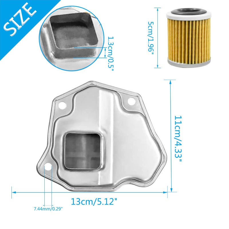 Generic CVT Transmission Filter compatible with Nissan Altima Juke Rogue Jeep, compatible with Nissan Juke 2008-2017 31728-1XF02 31726-28X0A 31397-1XF0C Transmission Valve Pan Gasket Oil Strainer (Low Mouth)  - Image 2