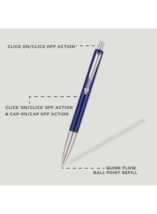 PARKER Parker Vector Standard Triple Pen Combo (Fountain Pen + Roller Ball Pen + Ball Pen) | Blue Body Color | Ink Color - Blue | Perfect For Professional Use | Elite Pen For Corporate Purposes  - Image 3