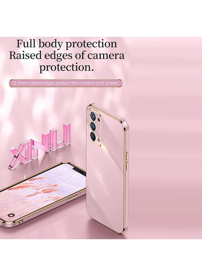 شين لي تونج جراب لهاتف OPPO Reno6 Pro+ 5G بحافة مستقيمة 6D مطلي بالكهرباء من مادة TPU - Image 3