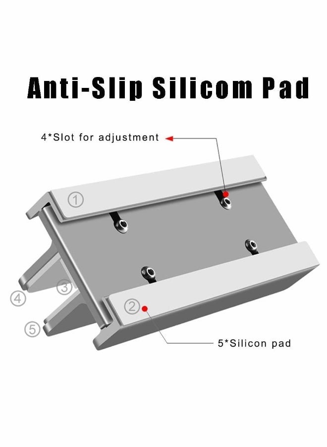 Laptop Stand for Desk, Adjustable Vertical Laptop Stand, Aluminum Alloy Laptop Dock - Image 4
