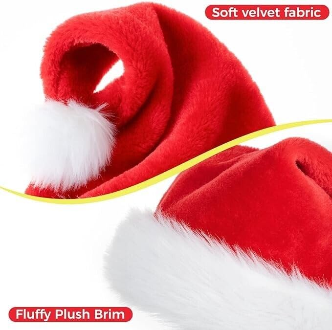 brown leaf brown leaf Merry Christmas Christmas Party Accessories Santa Cap For Kids Deluxe Soft Cloth Santa Hats For Christmas Party Props - Image 3