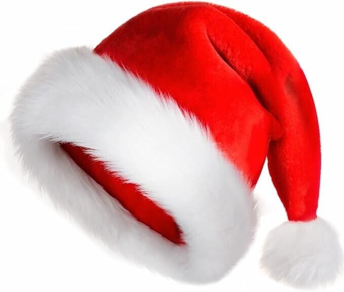 brown leaf brown leaf Merry Christmas Christmas Party Accessories Santa Cap For Kids Deluxe Soft Cloth Santa Hats For Christmas Party Props - Image 2