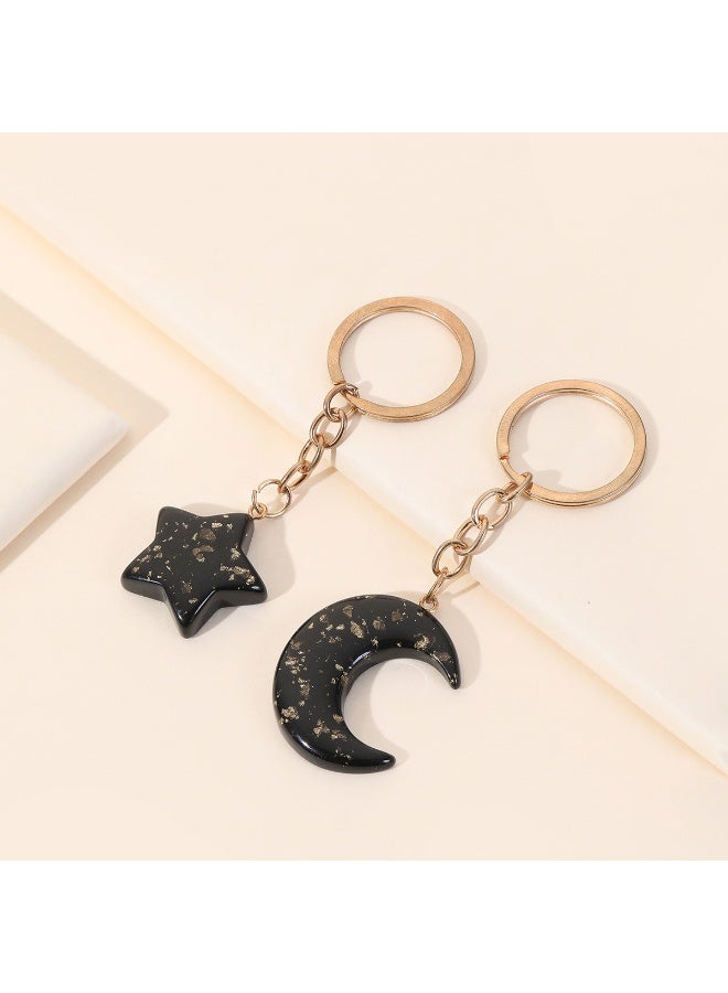 Star and Moon Keychain for Couples Best Friend Matching Gift - Image 4