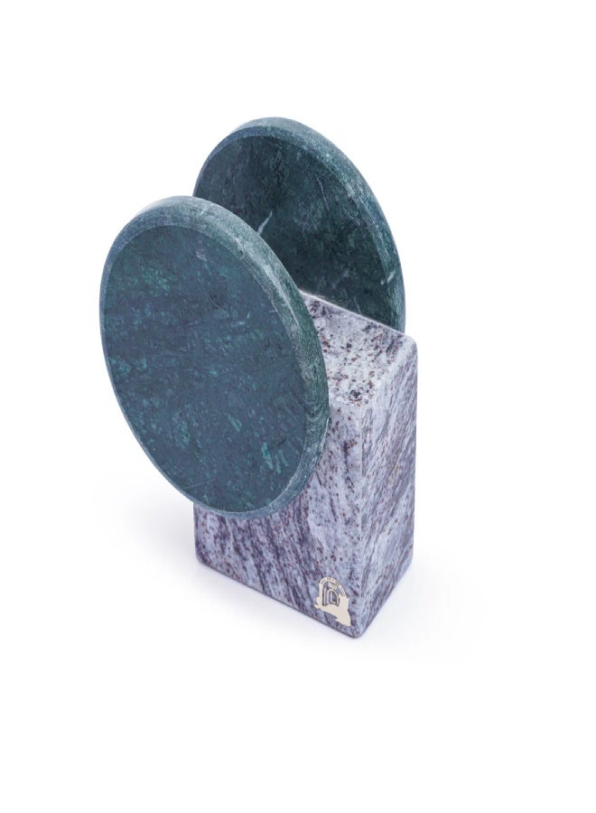 Layers Floral Vase – Small | Natural Marble - Image 3