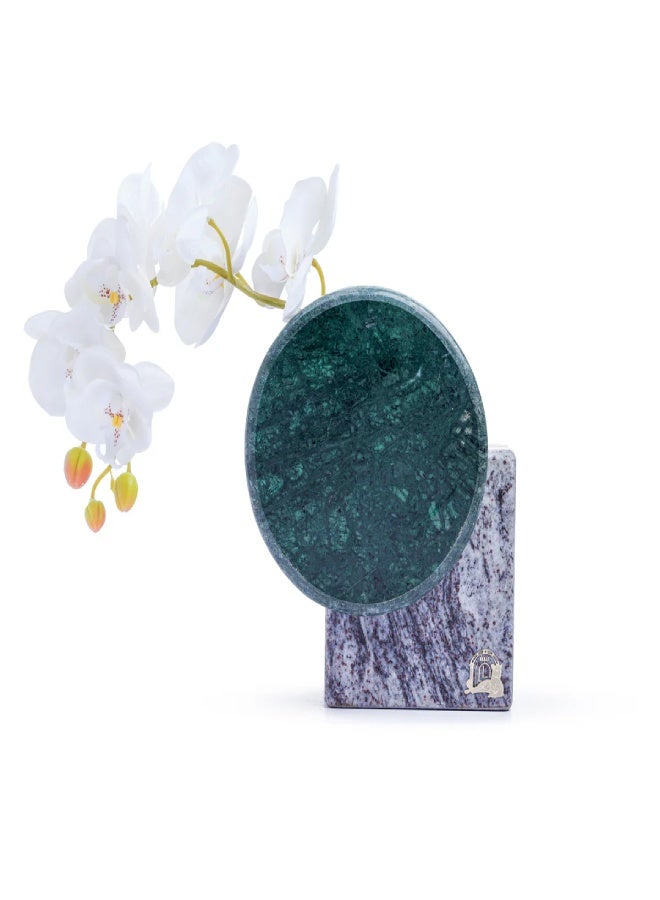 Layers Floral Vase – Small | Natural Marble - Image 1