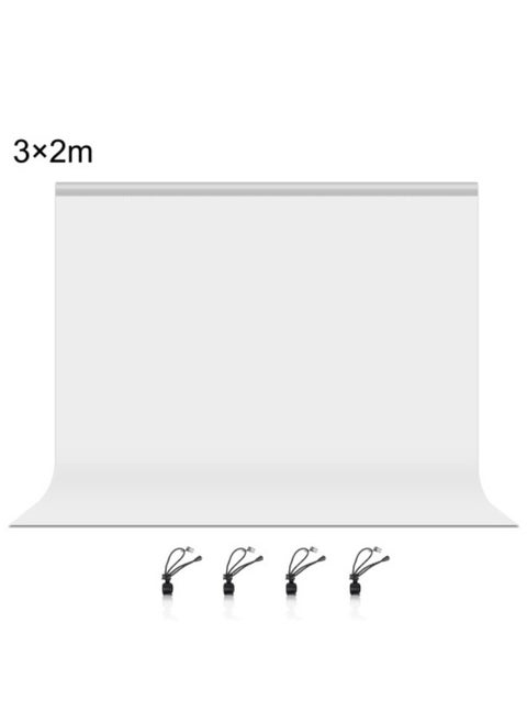 PULUZ 3m x 2m Photography Background Thickness Photo Studio Background Cloth Backdrop (White)