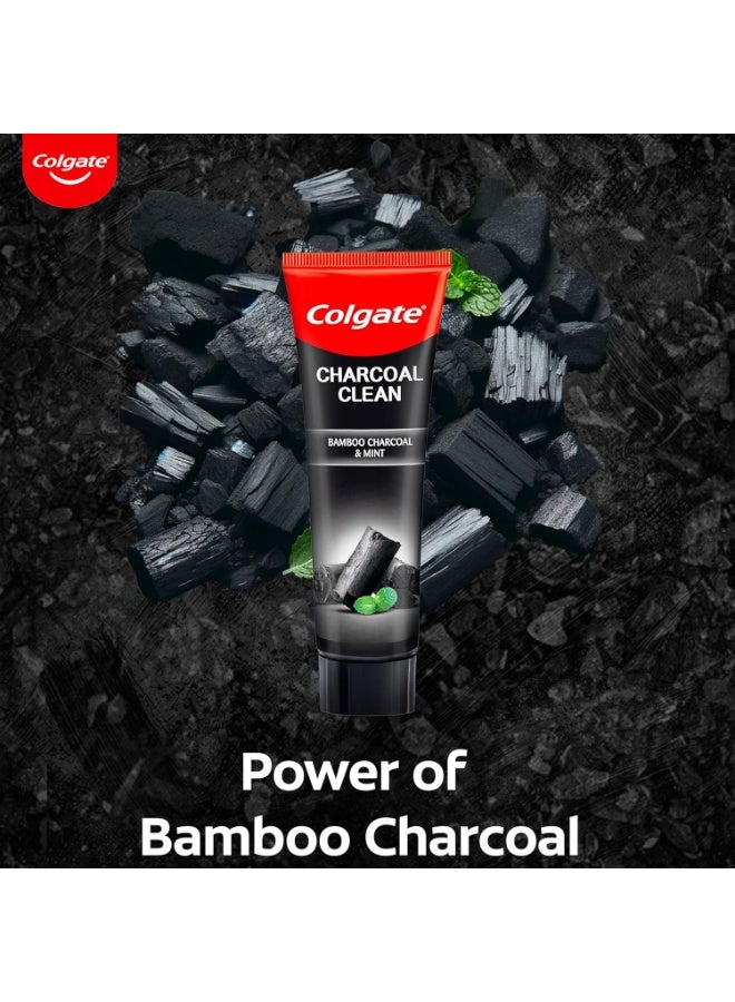 كولجيت معجون أسنان كولجيت تشاركول كلين ديب كلين للعناية بالفم، فحم الخيزران والنعناع (جل أسود) عبوة توفير 240 جرام - Image 5