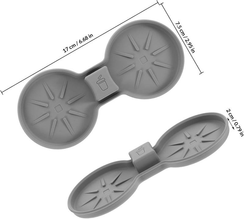 GANAZONO Car Cup Holder Insert Mat Non-Slip Waterproof Center Console Cup Holder Coaster Pad for Car Interior Gray Spill-Proof Automotive Accessory - Image 2