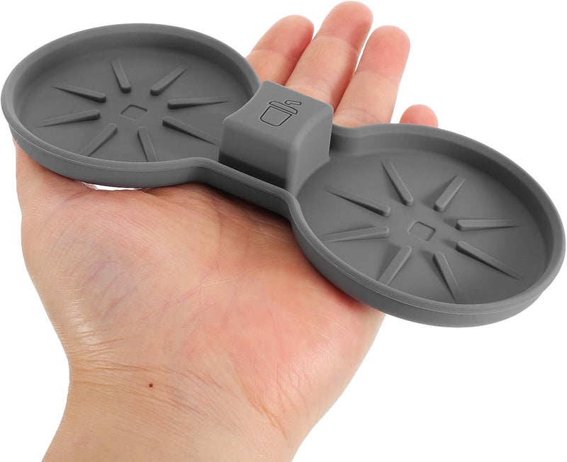 GANAZONO Car Cup Holder Insert Mat Non-Slip Waterproof Center Console Cup Holder Coaster Pad for Car Interior Gray Spill-Proof Automotive Accessory - Image 3