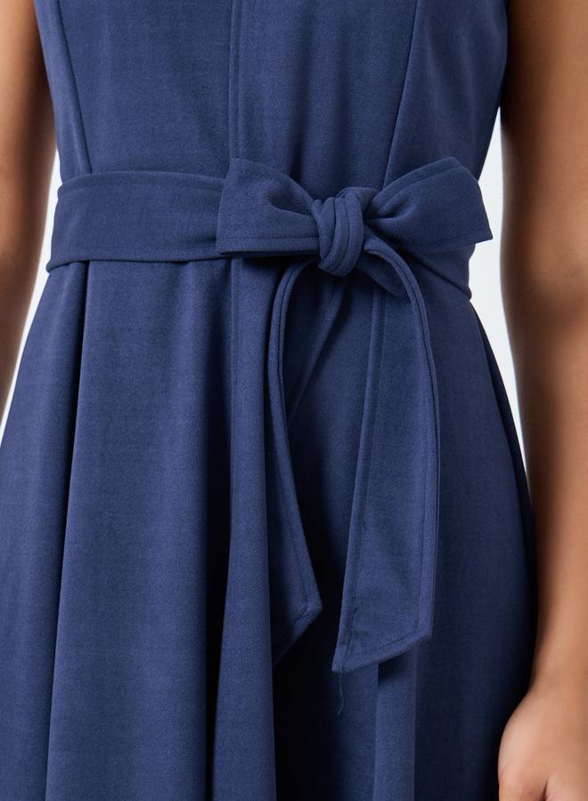 ستايلي فستان طويل بلا أكمام وحافة واسعة - Image 4