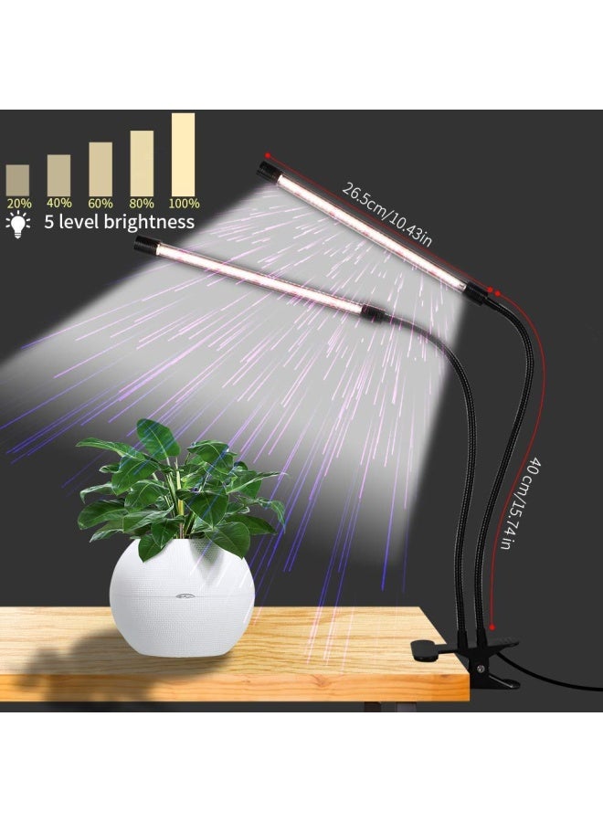 Generic Gooingtop Led Grow Light 6000K Full Spectrum Clip Plant Growing Lamp With White Red Leds For Indoor Plants 5-Level Dimmable Auto On Off Timing 4 8 12Hrs  - Image 2