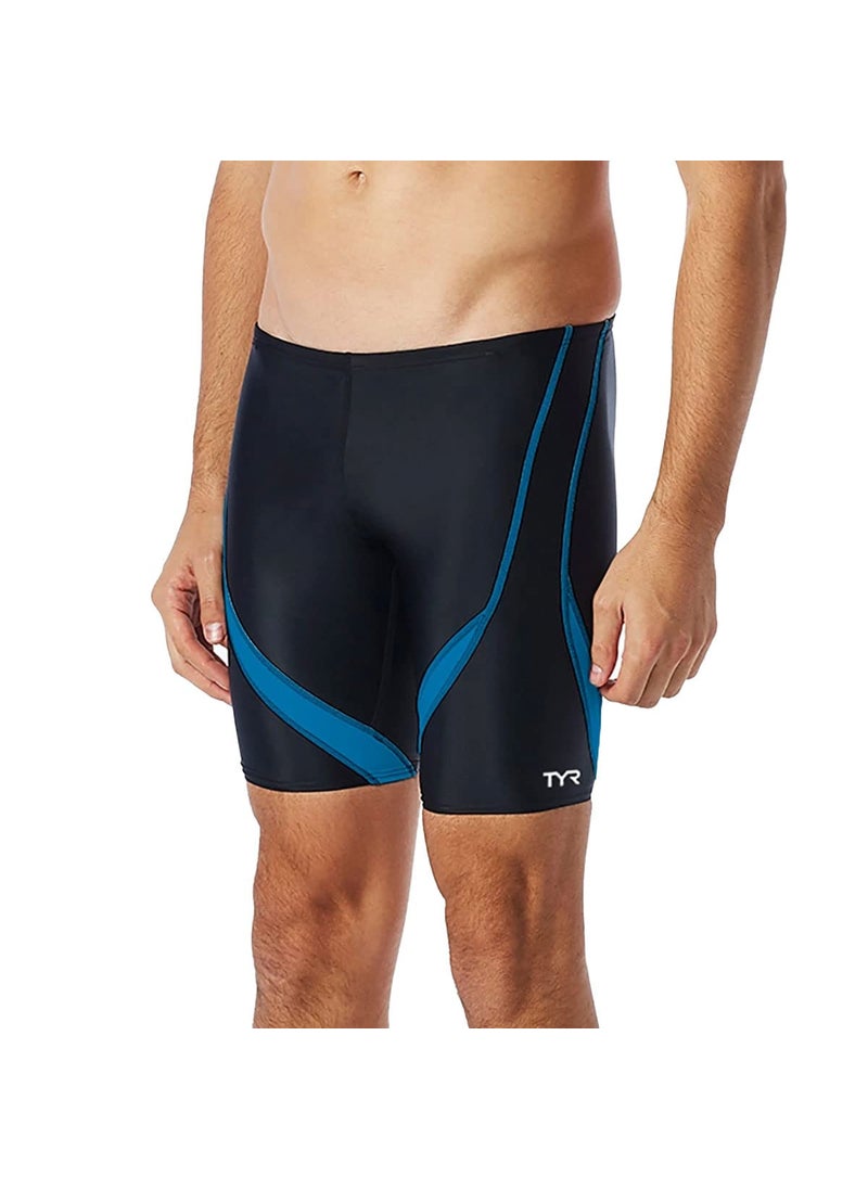 TYR TYR Men's Standard Alliance Splice Jammer Swimsuit, Black/Blue, 26  - Image 2