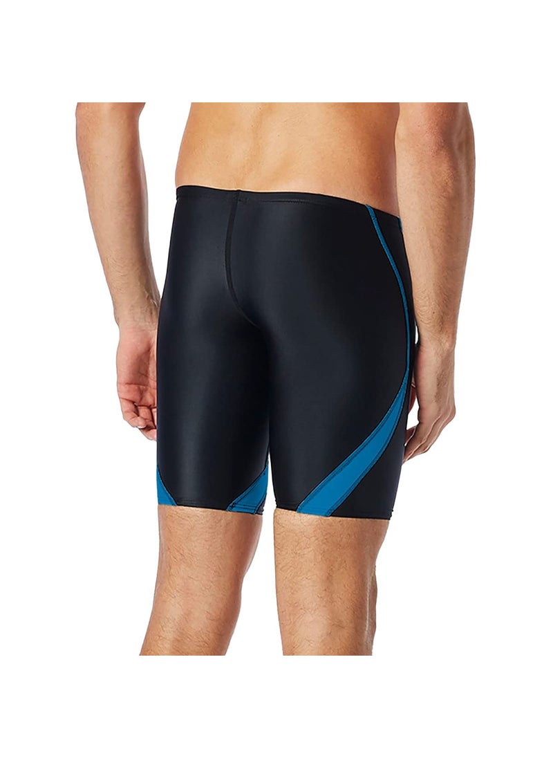 TYR TYR Men's Standard Alliance Splice Jammer Swimsuit, Black/Blue, 26  - Image 3