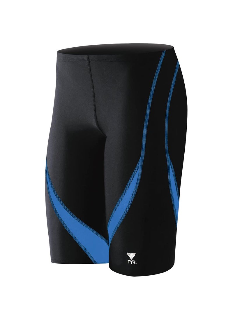 TYR TYR Men's Standard Alliance Splice Jammer Swimsuit, Black/Blue, 26  - Image 1
