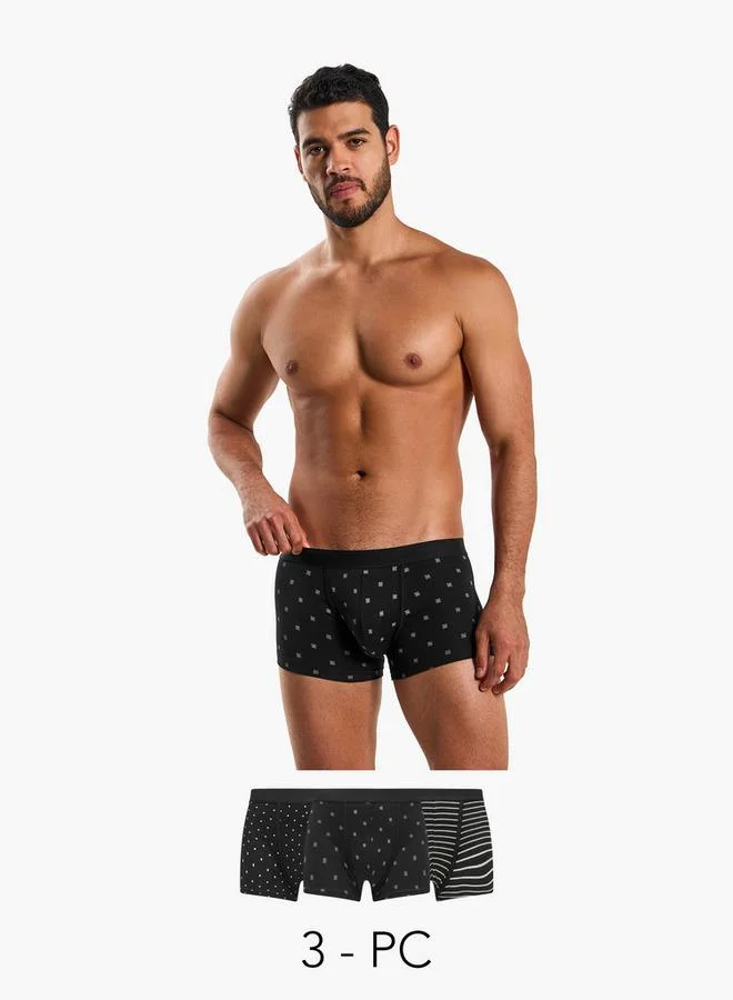 سبلاش فيڤ Men Printed Trunks - Pack of 3