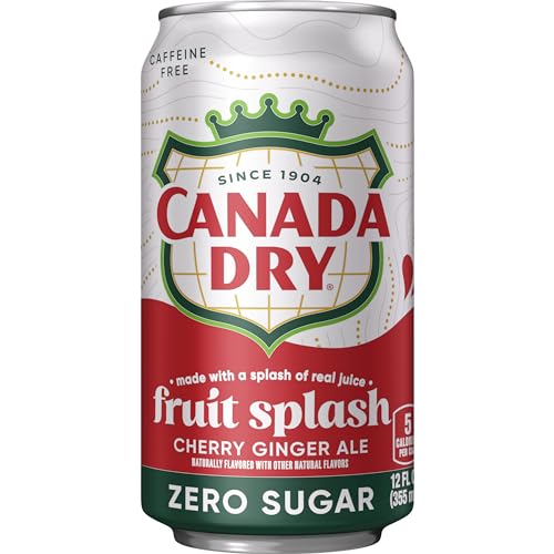 Canada Dry Zero Sugar Cherry Gingerale Fruit Splash 12oz, Pack of 12 - Image 3