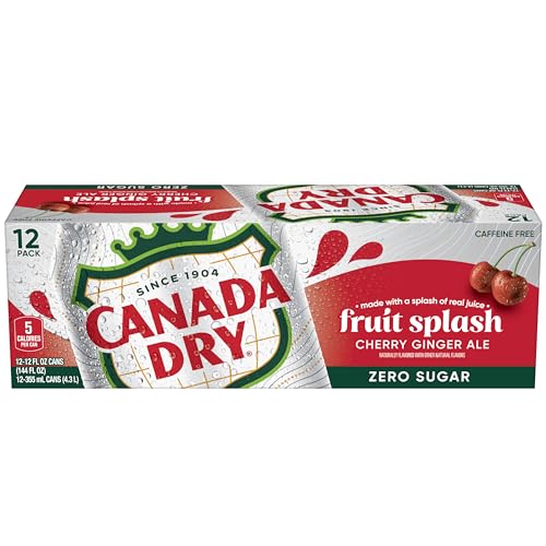 Canada Dry Zero Sugar Cherry Gingerale Fruit Splash 12oz, Pack of 12 - Image 2