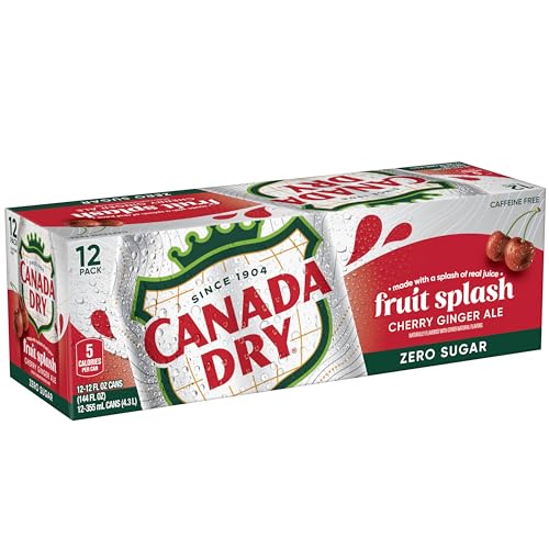 Canada Dry Zero Sugar Cherry Gingerale Fruit Splash 12oz, Pack of 12 - Image 5