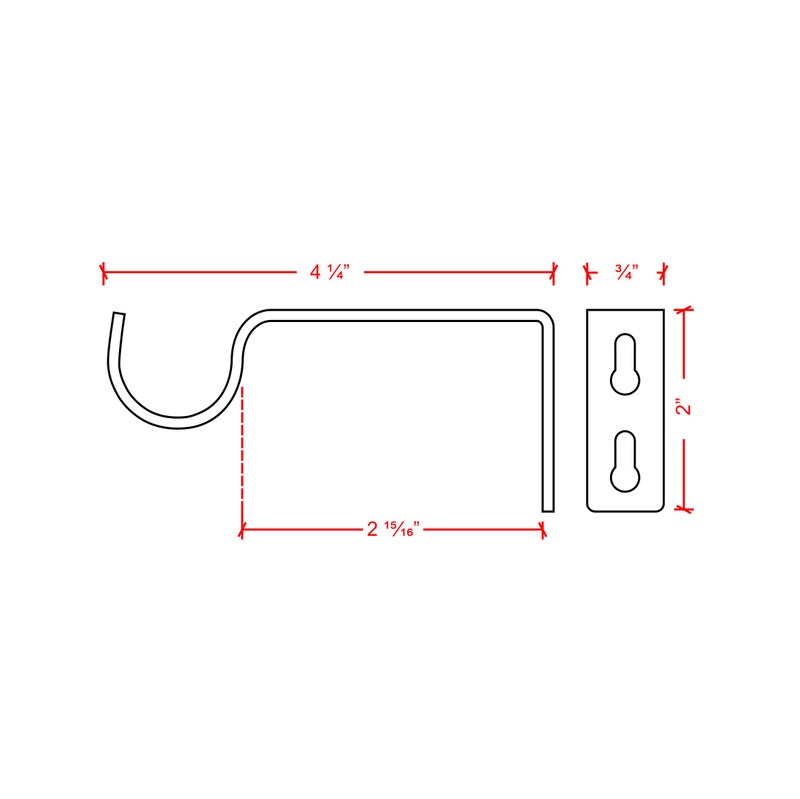 Ivilon Fixed Brackets for Curtain Rods - for 7/8 or 1 Inch Rods. Set of 2 - Brushed Nickel - Image 4
