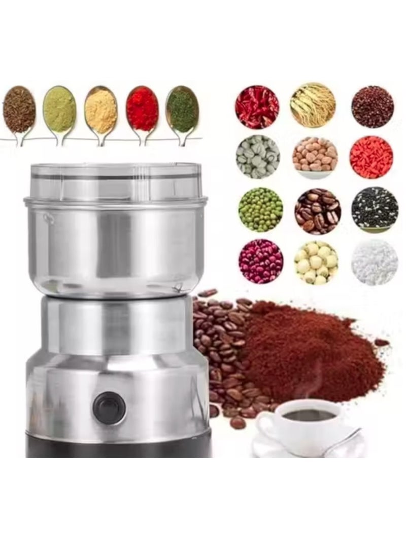 eBasket Electric stainless steel spice and coffee grinder with handle 300 watts 400g  large size multi-functional - Image 1
