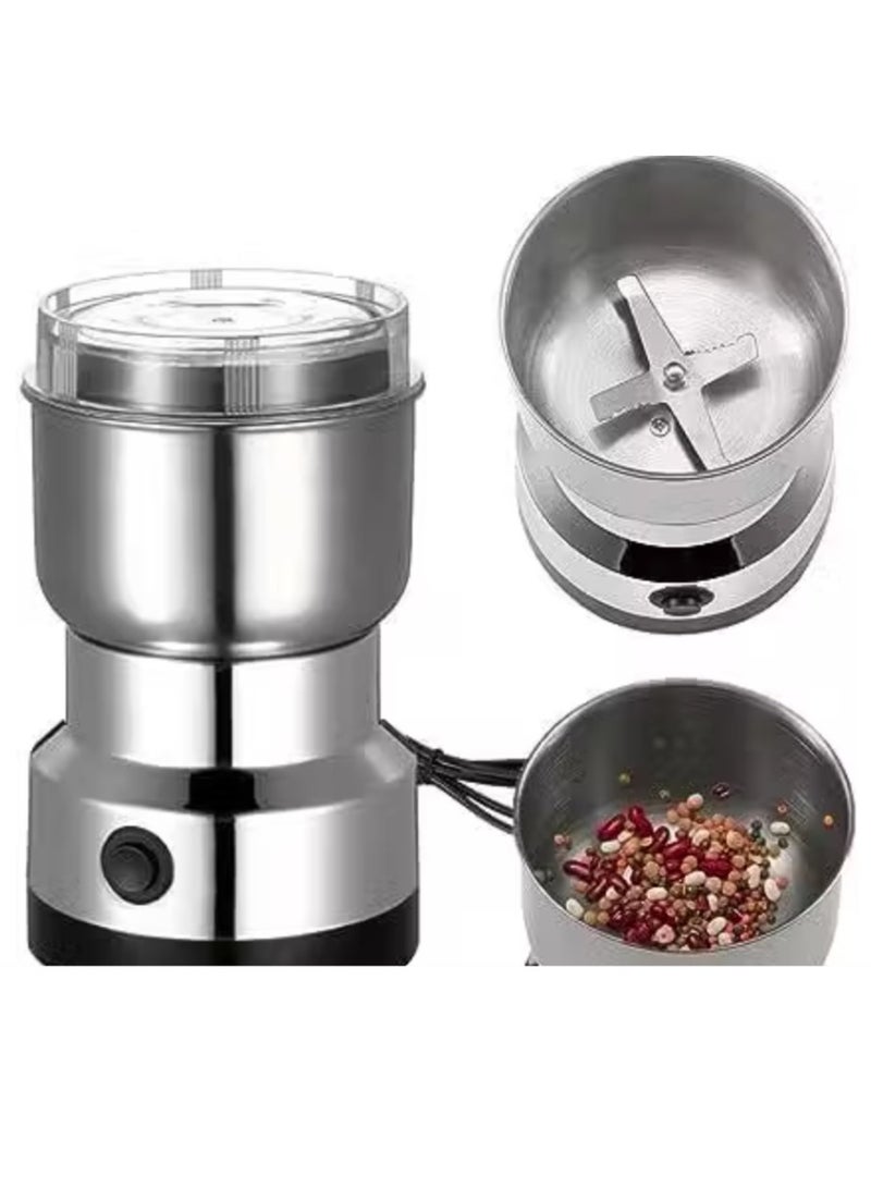 eBasket Electric stainless steel spice and coffee grinder with handle 300 watts 400g  large size multi-functional - Image 2