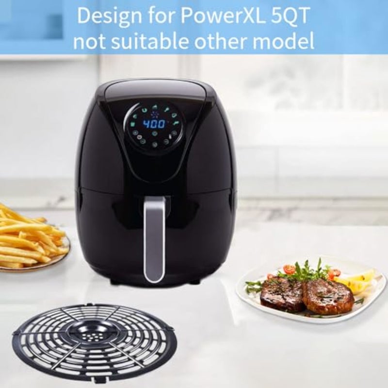 Air Fryer Grill Pan for Power XL 5QT, 8.7'' Round Non-Stick Air Fryer Replacement Tray Rack Parts Accessories Crisper Plate Grill Plate - Image 2