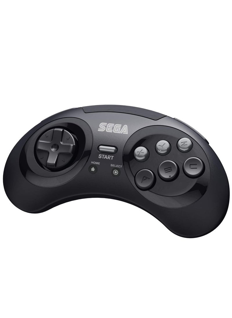 Retro Bit - Retro-Bit Sega Genesis 2.4 Ghz Wireless Controller for Sega Genesis Original/Mini, Switch, PC, Mac - Includes Controller, 2 Receivers & Storage Case (Black) - Image 1